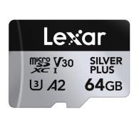 Lexar 64GB microSDXC Silver Plus UHS-I U3 A2 V30 - 1292569 - zdjęcie 1